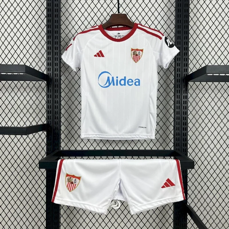 2025/2026 Sevilla Home  Football Shirt Kids Size 1:1 Thai Quality