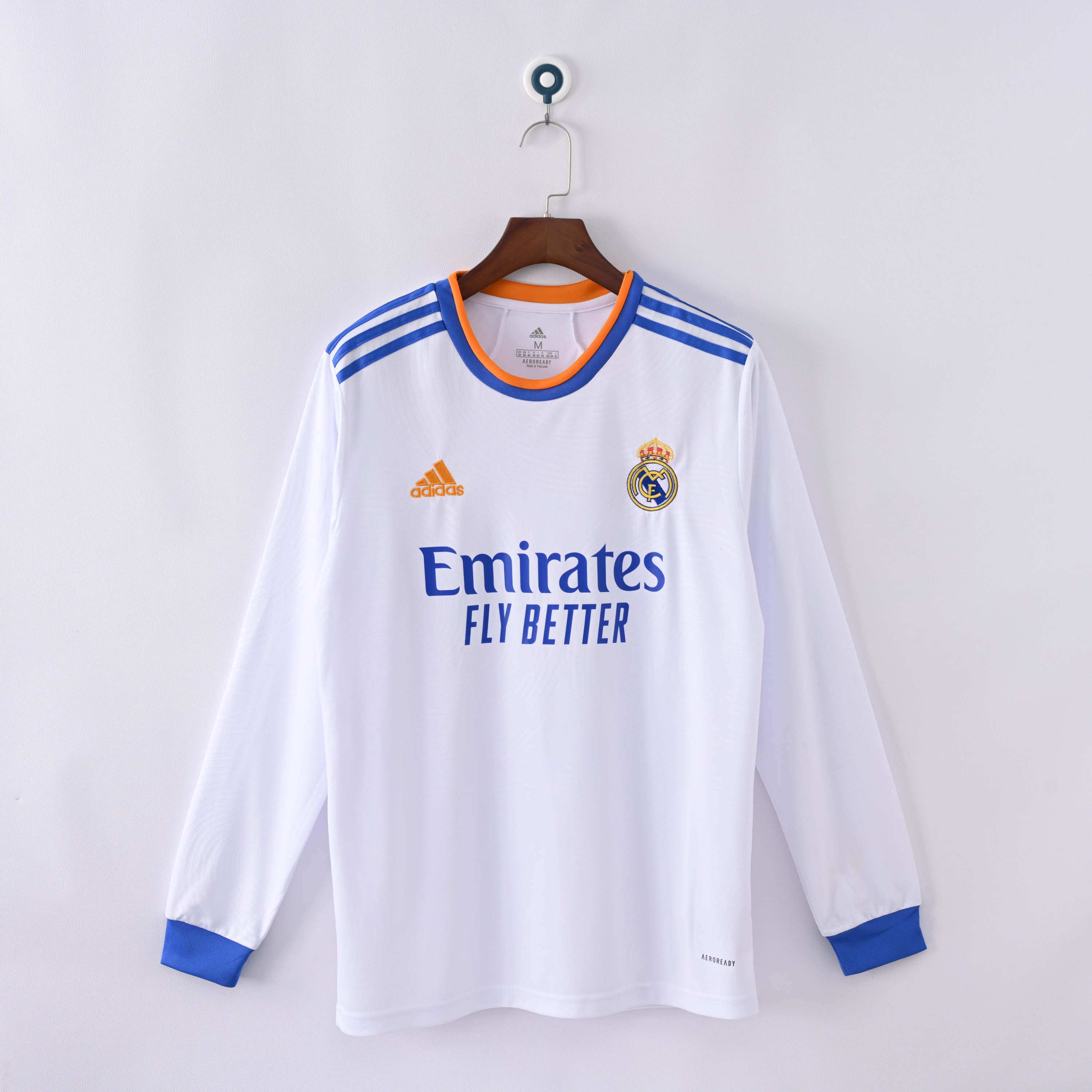 2021/2022 Retro Long Sleeve Real Madrid Home Football Shirt 1:1 Thai Quality