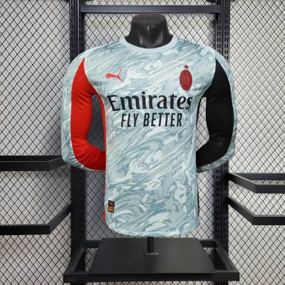 2025/2026 Player Version Long Sleeve AC Milan Away Football Shirt 1:1 Thai Quality