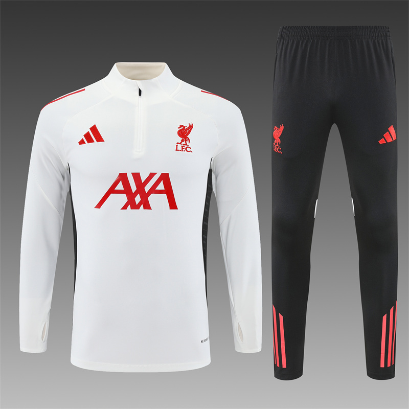 07c752a2b007e3a029340c18cd00d5e0 2025/2026 Liverpool Half-Pull Training Suit Football Shirt 1:1 Thai Quality Set