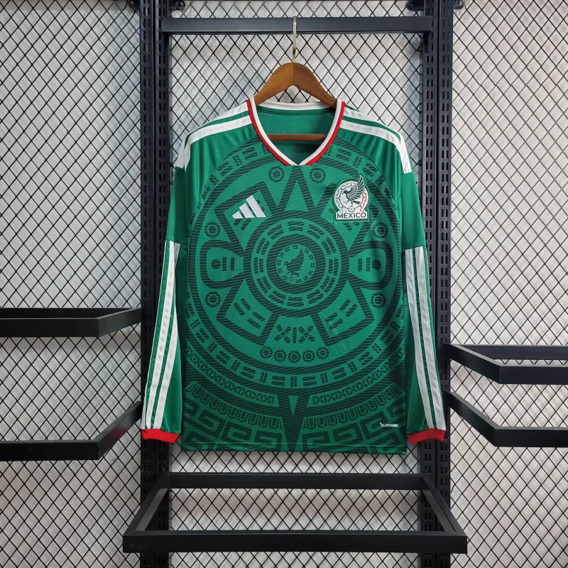 2026 Long Sleeve Mexico Home Football Shirt 1:1 Thai Quality