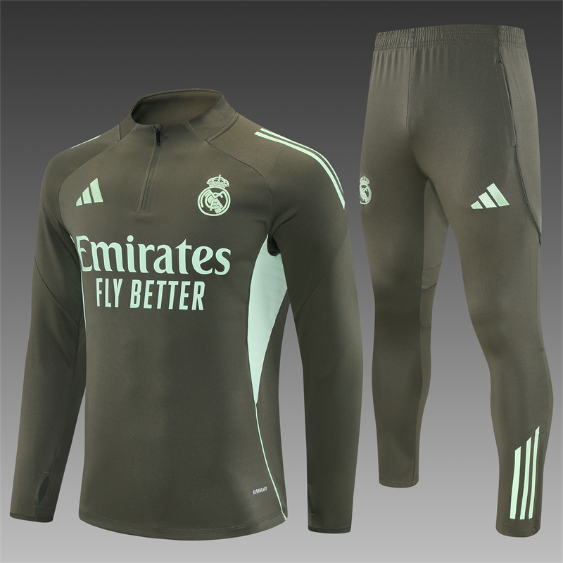 0b8b8db1c910782876dd8ad7a75c2c35 2025/2026 Real Madrid Half-Pull Training Suit Football Shirt 1:1 Thai Quality Set