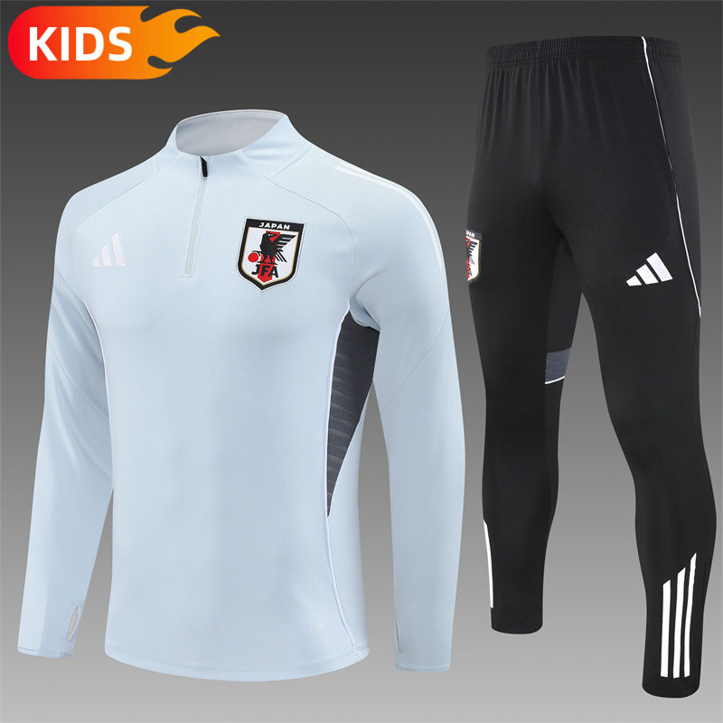 0bbd6675a171070eb92d219b6b512b23 2025/2026 Japan Half-Pull Football Shirt Kids Size
