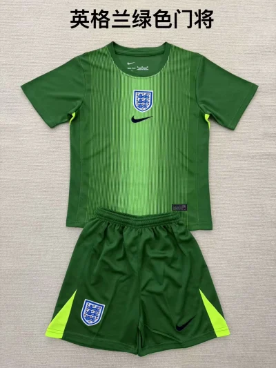 2025 England Goalkeeper Football Shirt Kids Size 1:1 Thai Quality