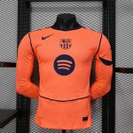 2025/2026 Long Sleeve Player Version Barcelona Third Football Shirt 1:1 Thai Quality
