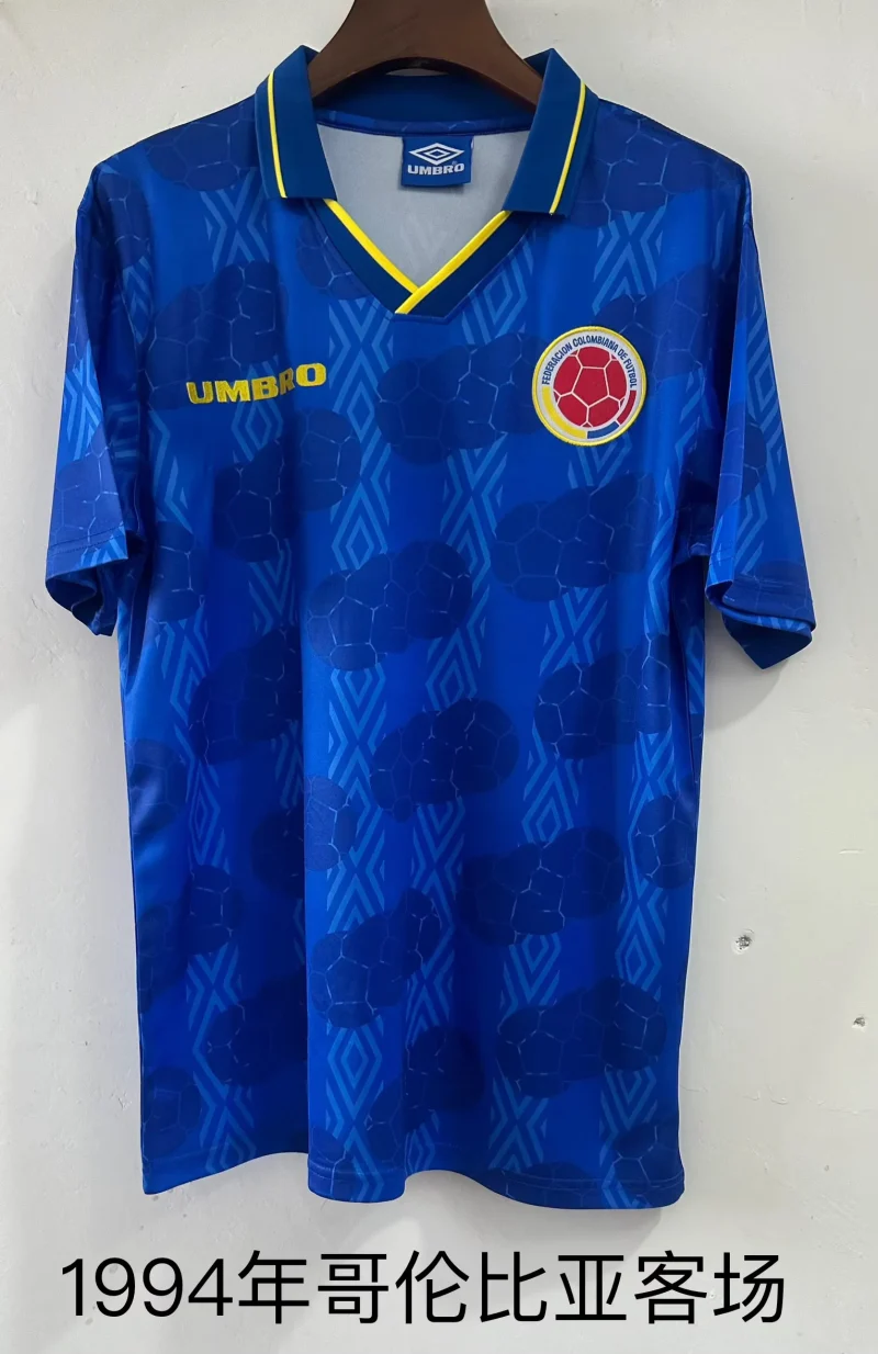 0d679ba3db557e7d1be442af958085ed 1994 Retro Colombia Away Football Shirt 1:1 Thai Quality