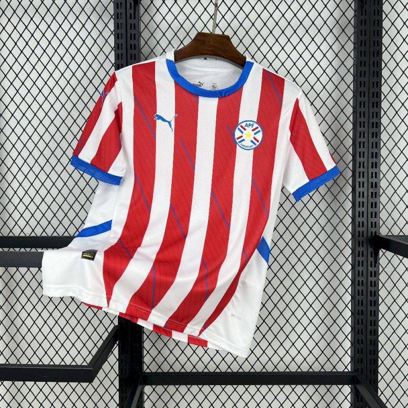 156e8032c453ebcf7a06349be56c31b3 2025 Paraguay Home Football Shirt 1:1 Thai Quality