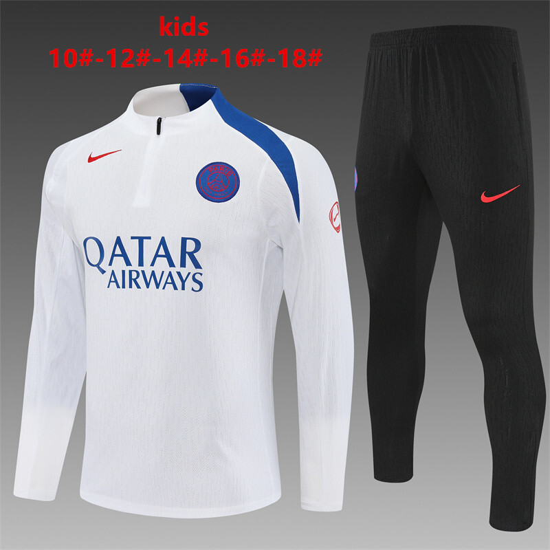 168fe9ff388419829eb37e5cda0553dc 2025/2026 Paris Saint-Germain Half-Pull Training Suit Football Shirt Kids Size