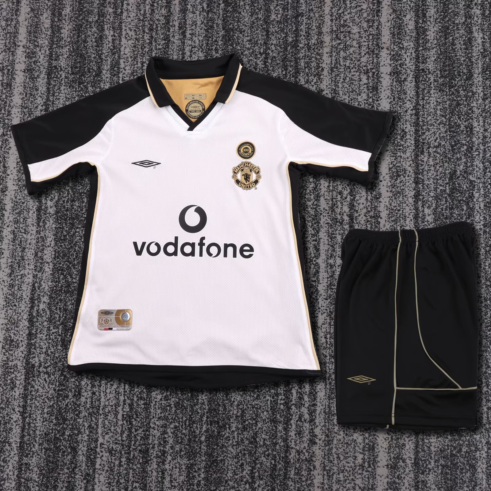 2001/2002 Retro Manchester United Commemorative Edition Football Shirt Kids Size 1:1 Thai Quality