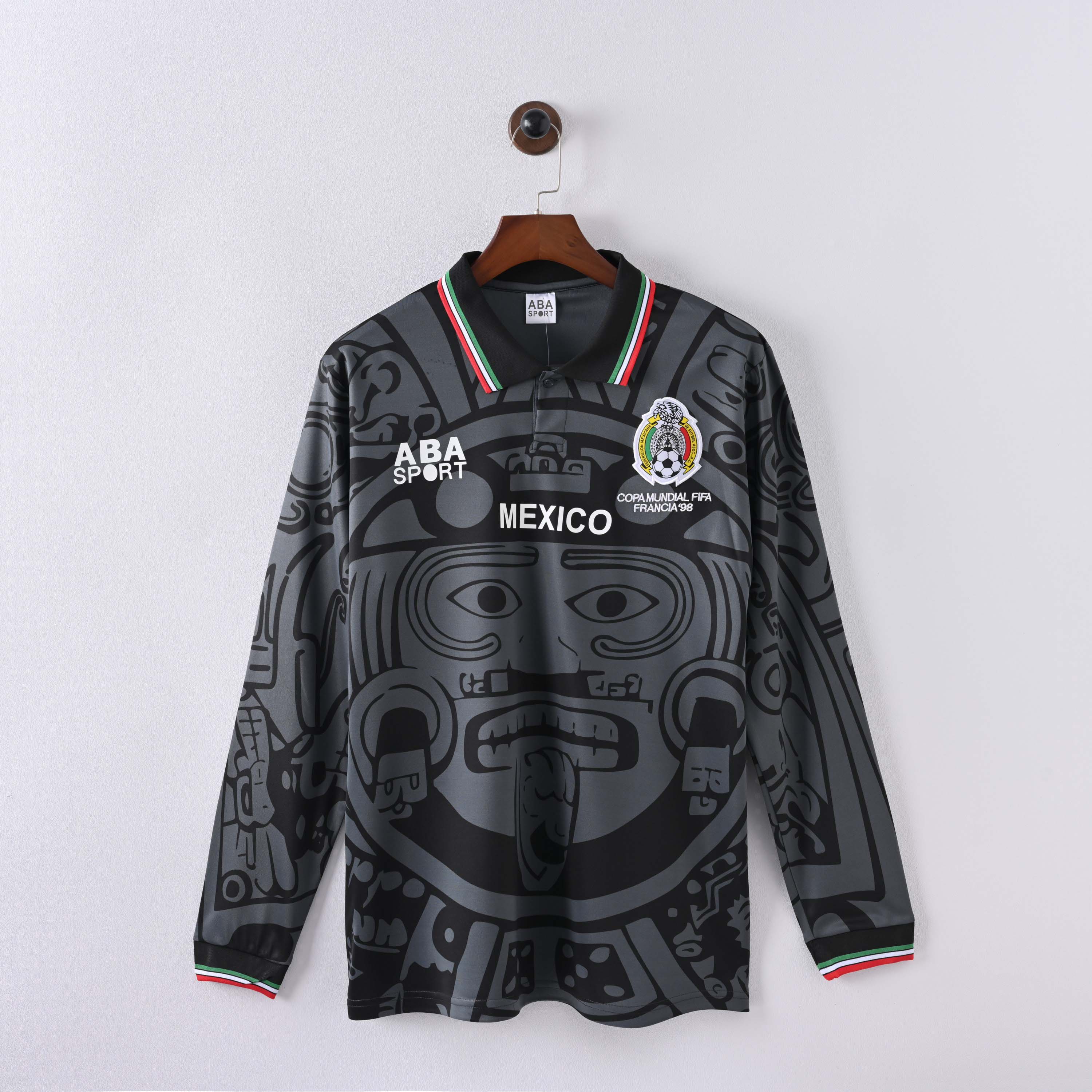 1998 Retro Long Sleeve Mexico Third Away Football Shirt 1:1 Thai Quality