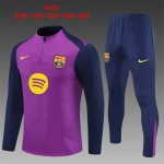 2025/2026 Barcelona Half-Pull Training Suit Football Shirt Kids Size