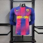 2025/2026 Long Sleeve Player Version Barcelona Home Football Shirt 1:1 Thai Quality