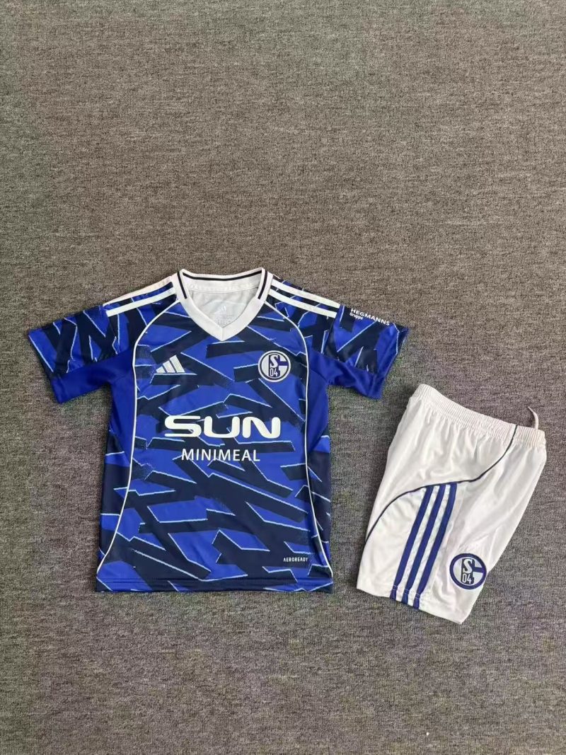 27ebdfab12aedbb700d4cefcaeefe4e7 2025/2026 Schalke 04 Home Football Shirt Kids Size 1:1 Thai Quality