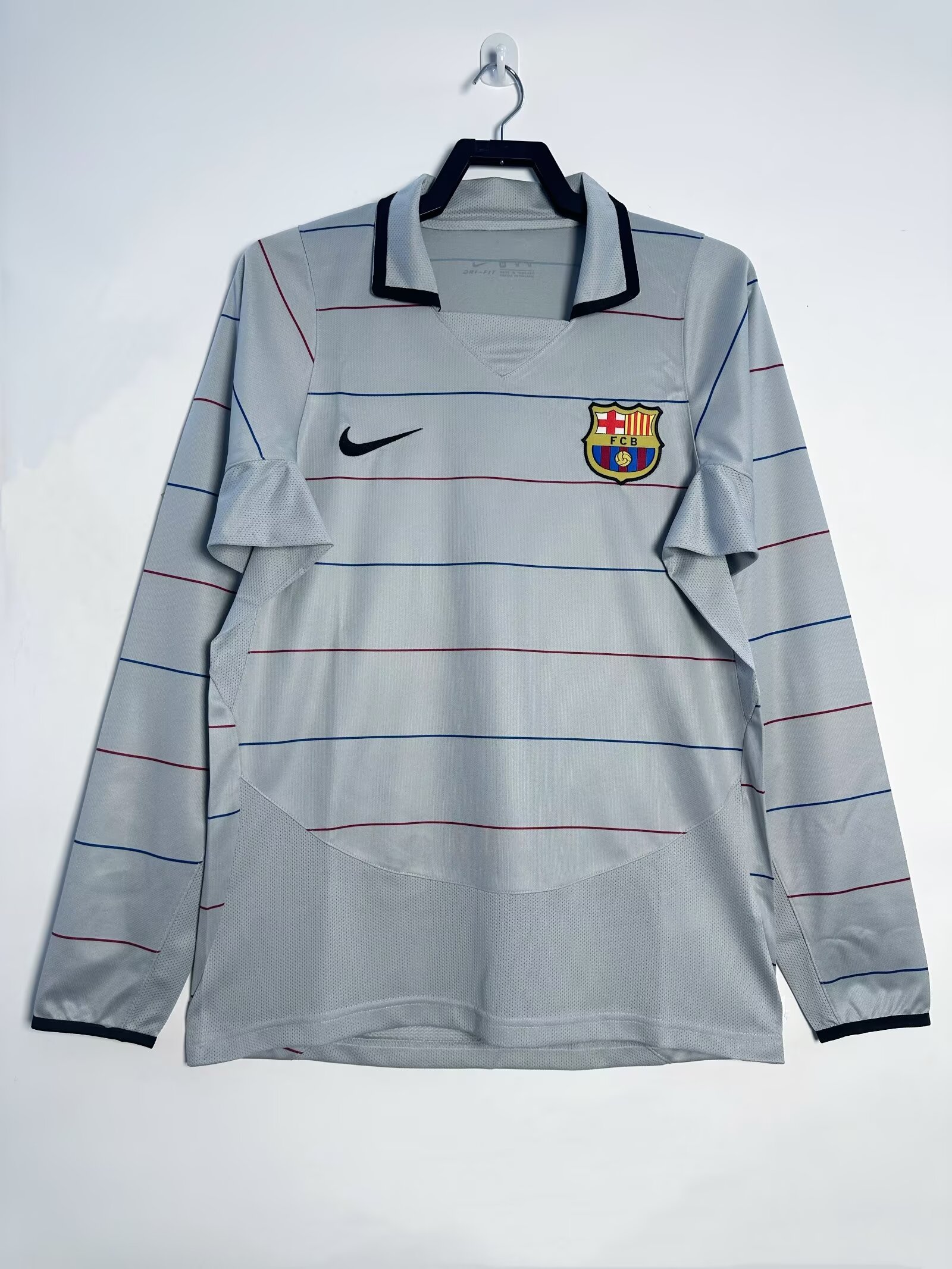 2003/2004 Retro Long Sleeve Barcelona Away Football Shirt 1:1 Thai Quality