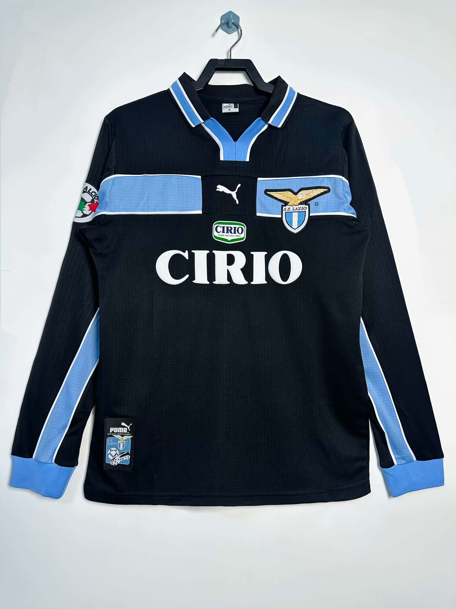 1998/1999 Retro Long Sleeve Lazio Away Football Shirt 1:1 Thai Quality