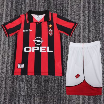 1997/98 AC Milan Home Football Shirt Kids Size 1:1 Thai Quality