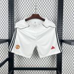 2025/2026 Manchester United Home White Shorts 1:1 Thai Quality