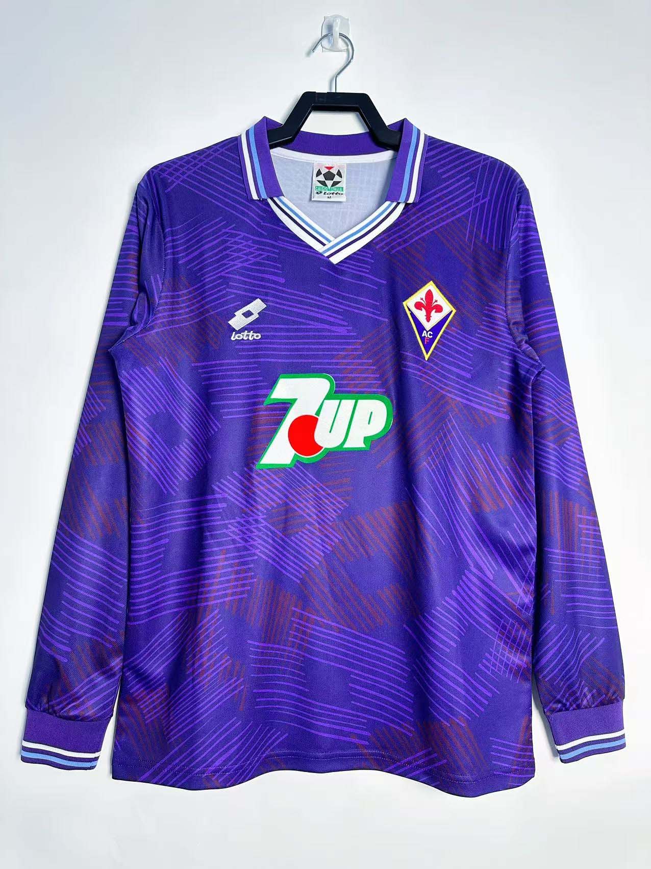 1992/1993 Long Sleeve Retro Fiorentina Home Football Shirt 1:1 Thai Quality
