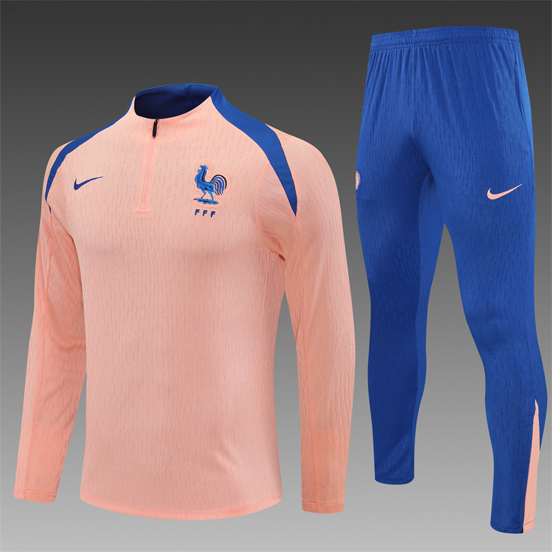 31b8e941b634608e59ad59e9b795302b 2025/2026 France Half-Pull Training Wear Football Shirt