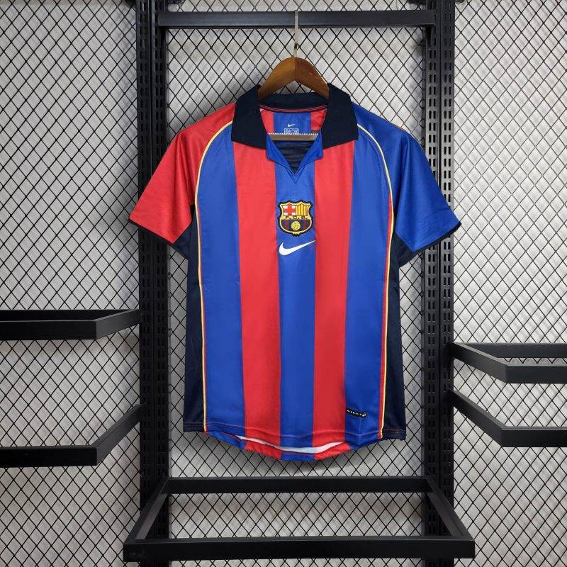 2001/2002 Retro Barcelona Home Football Shirt 1:1 Thai Quality