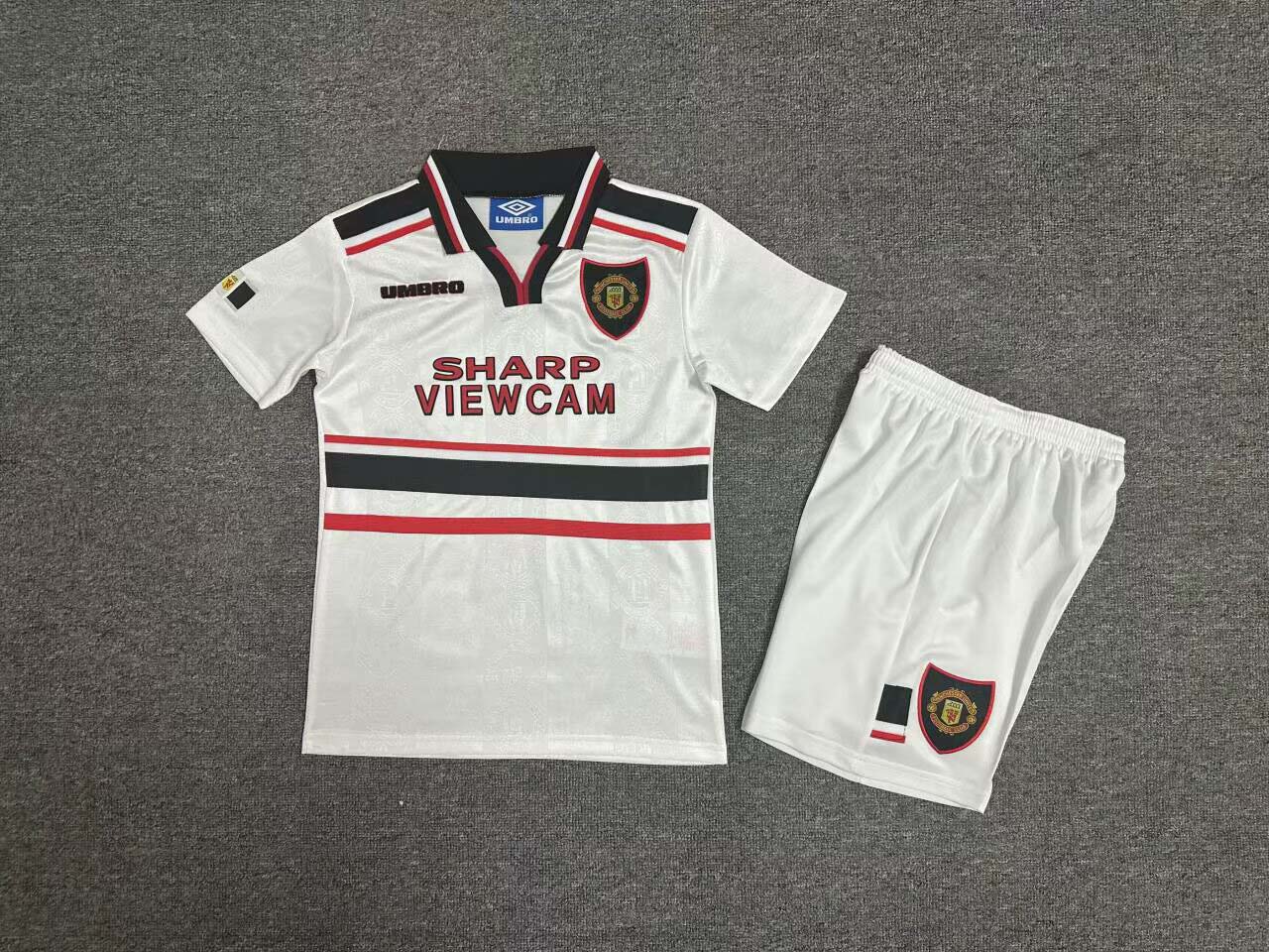 1998/1999 Retro Manchester United Away Football Shirt Kids Size 1:1 Thai Quality