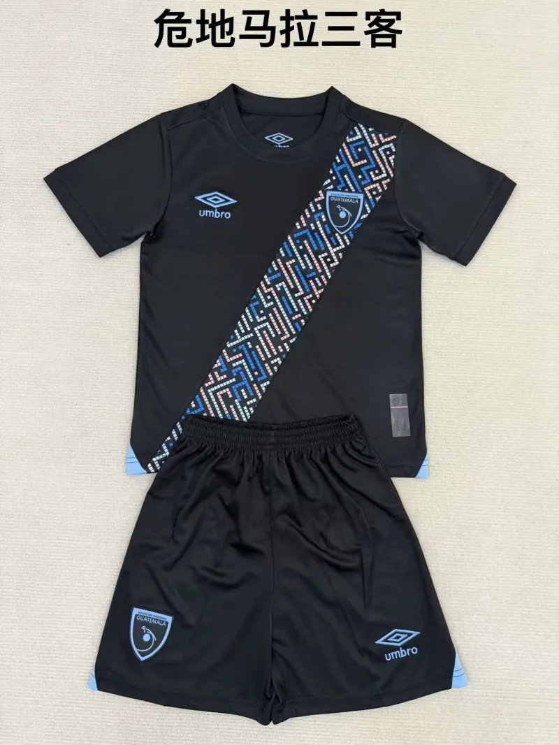 3945fb18163bc4b9fe102a9d52a28ded 2025 Guatemala Third AwayFootball Shirt Kids Size 1:1 Thai Quality