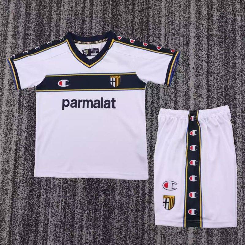 3e5eef44ec29bec92862b3f17cde58c7 2002/03 Parma Away Football Shirt Kids Size 1:1 Thai Quality