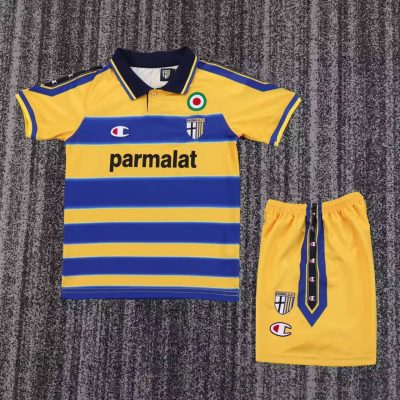1999/00 Parma Home Football Shirt Kids Size 1:1 Thai Quality