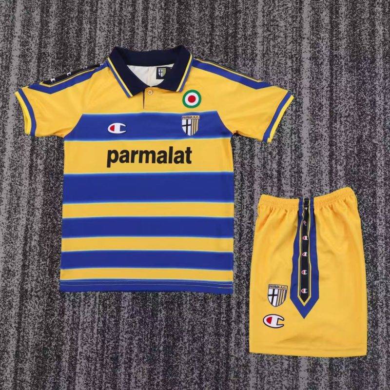 3ef1f92978d71e6607d2909a16684182 1999/00 Parma Home Football Shirt Kids Size 1:1 Thai Quality