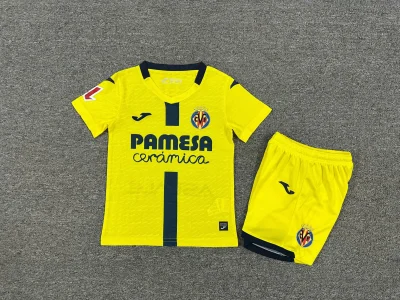 2025/2026 Villarreal Home Football Shirt Kids Size 1:1 Thai Quality