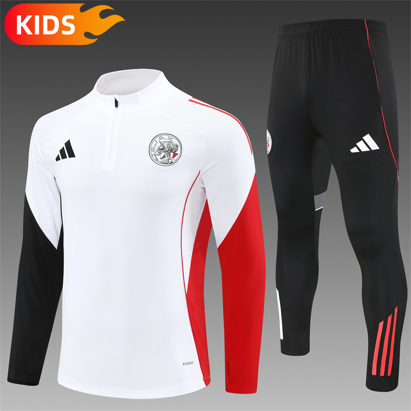 3fd58a6aaa76bf5ae058de6591fdcb18 2025/2026 ajks Half-Pull Football Shirt Kids Size