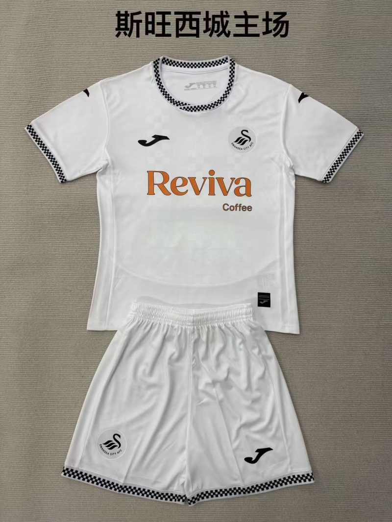447085e937f8cfaa1fa908c944591ed0 2025/2026 Swansea City Home Kids Size 1:1 Thai Quality