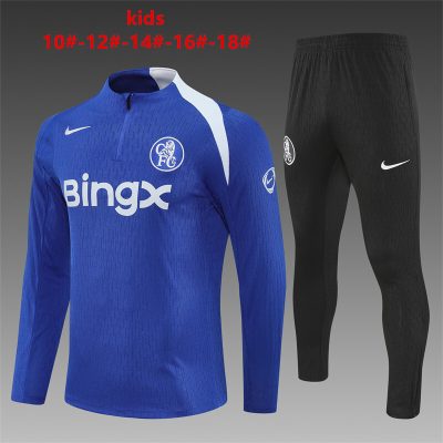 2025/2026 Chelsea Half-Pull Training Suit Football Shirt Kids Size