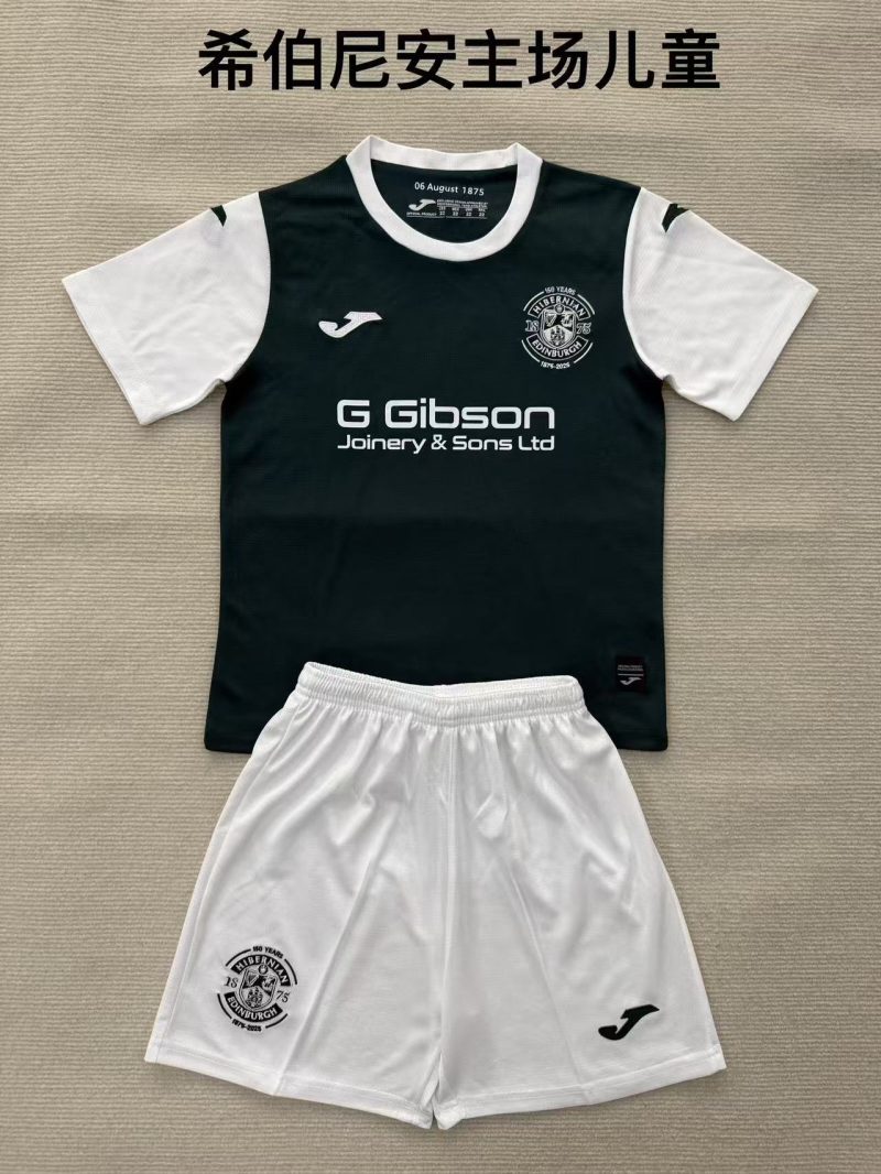 45ea15286e3db5215b8012ef4145ff6a 2025/2026 Hebernian Home Kids Size 1:1 Thai Quality