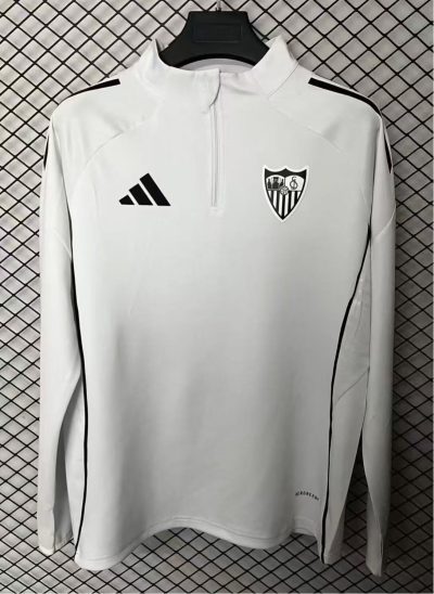 2025/26 Sevilla Half Zip Long sleeves Football Shirt 1:1 Thai Quality