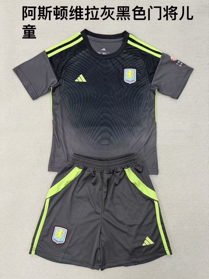 48bbac1c6a620457a1d2d3ecc5d882da 2025/2026 Aston Villa Goalkeeper Football Shirt Kids Size 1:1 Thai Quality
