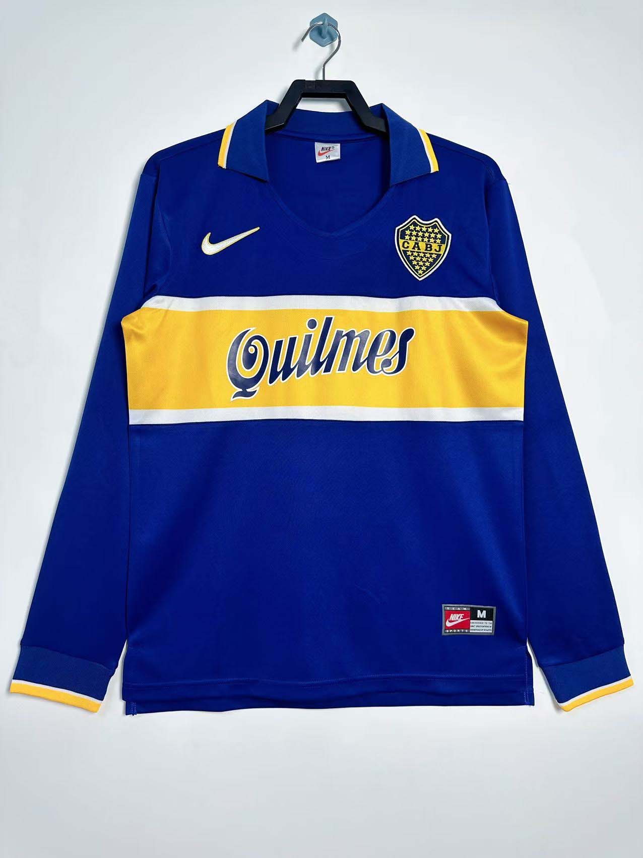 1996/1997 Retro Long Sleeve Boca Juniors Home Football Shirt 1:1 Thai Quality