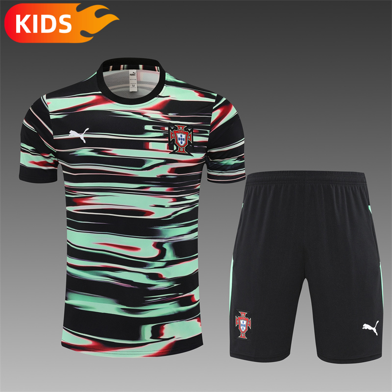 4b17fbae71d6f294ba62a55f4dd720b6 2025/2026 Portugal Training Wear Set Shirt Kids Size 1:1 Thai Quality