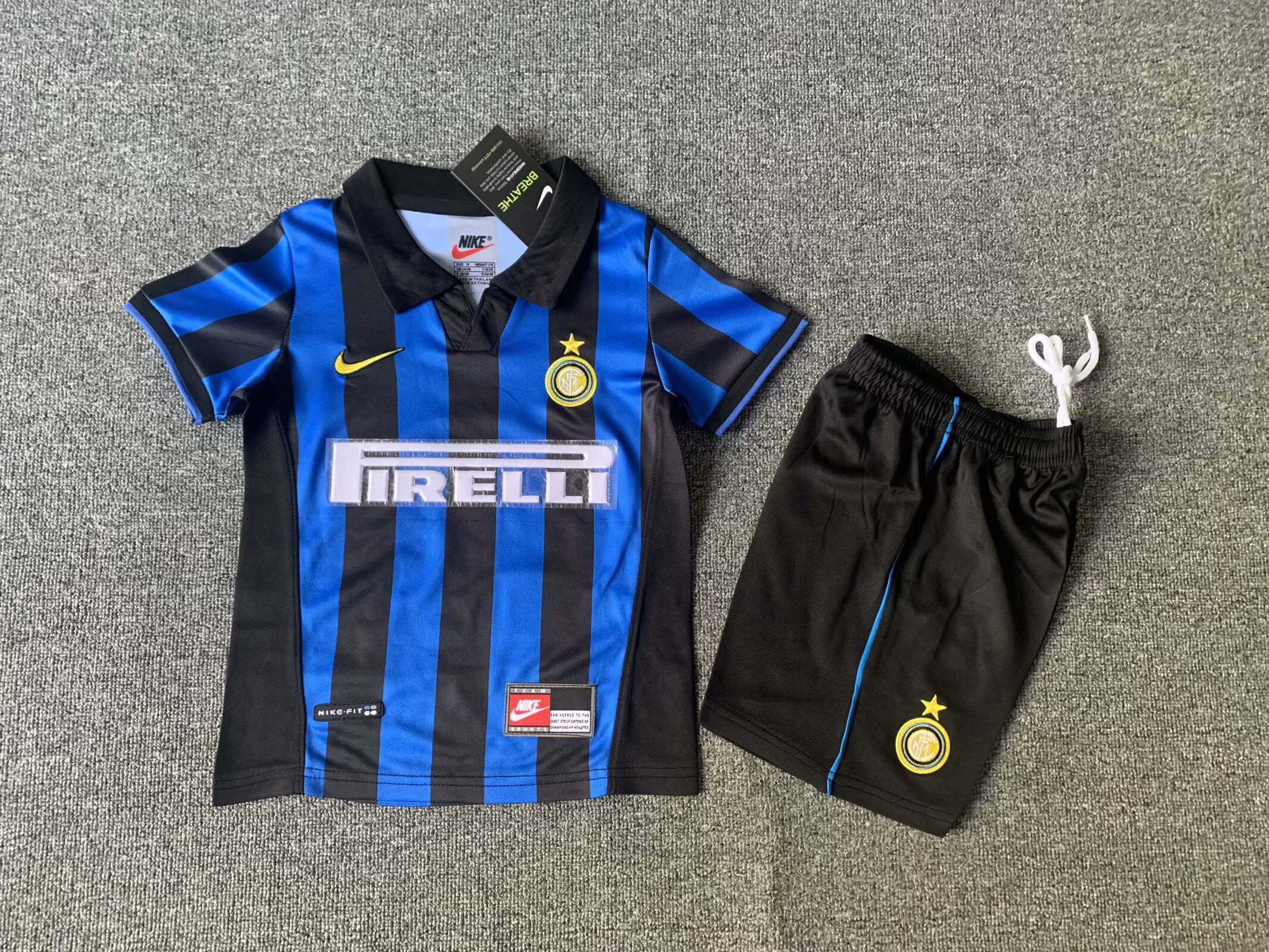1998/1999 Retro Inter Milan Home Football Shirt Kids Size 1:1 Thai Quality