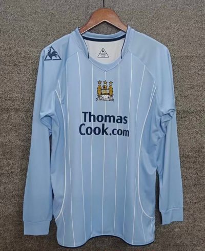 2007/2008 Manchester City Home Long Sleeve Football Shirt 1:1 Thai Quality