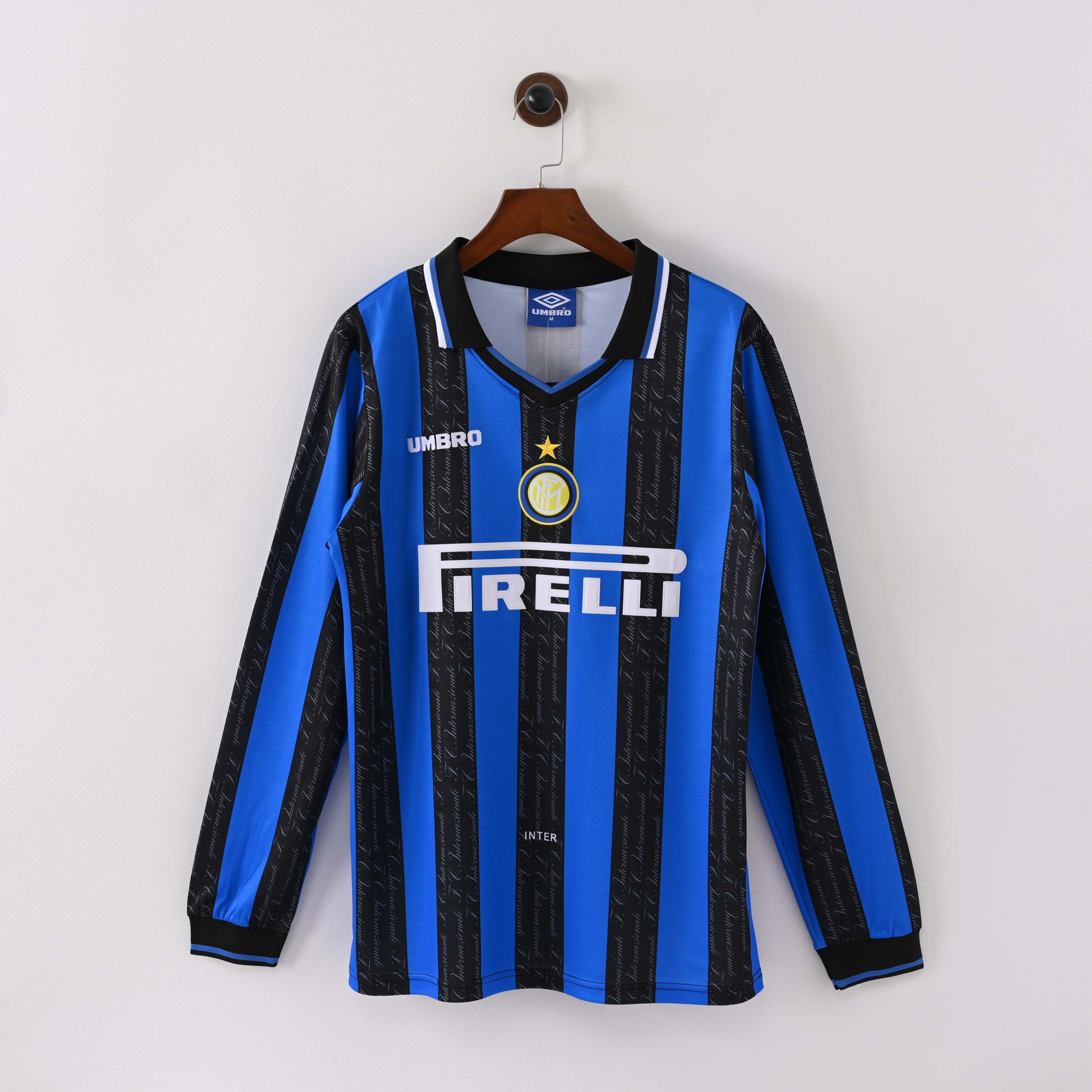 1997/1998 Retro Long Sleeve Inter Milan Home Football Shirt 1:1 Thai Qualit