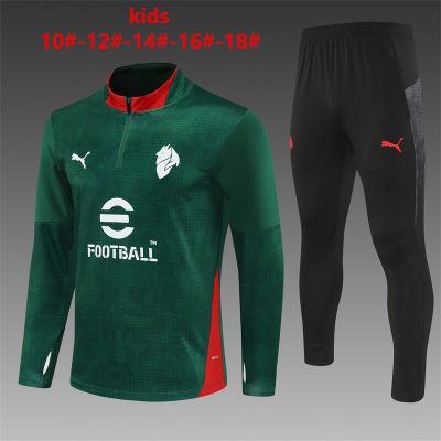 2025/2026 AC Milan Half-Pull Training Suit Football Shirt Kids Size