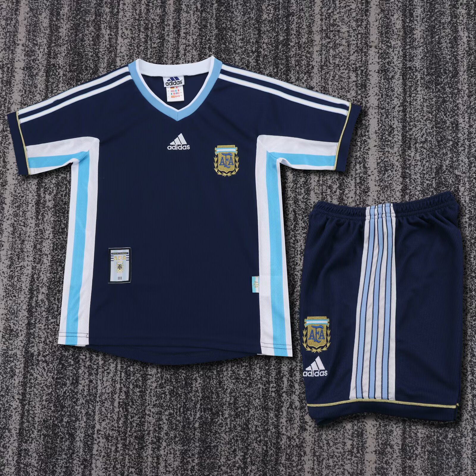 1998 Retro Argentina Away Football Shirt Kids Size 1:1 Thai Quality