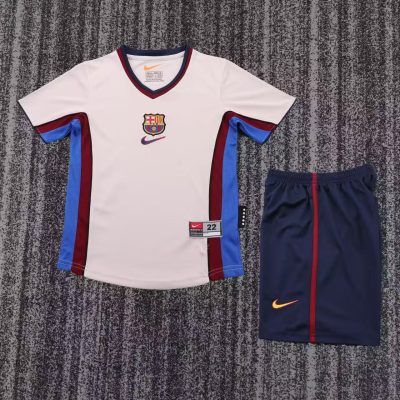 1998/99 Barcelona Away Football Shirt Kids Size 1:1 Thai Quality