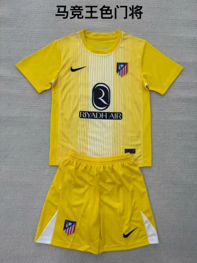 2025/2026 Atletico Madrid Goalkeeper Football Shirt Kids Size 1:1 Thai Quality