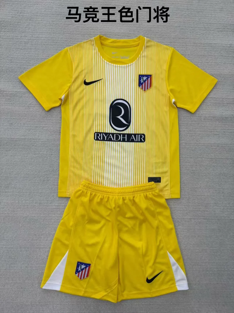 590d85a4b7e0fc0898263f90b09401c5 2025/2026 Atletico Madrid Goalkeeper Football Shirt Kids Size 1:1 Thai Quality