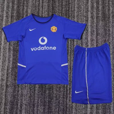 2002/03 Manchester United Third Football Shirt Kids Size 1:1 Thai Quality