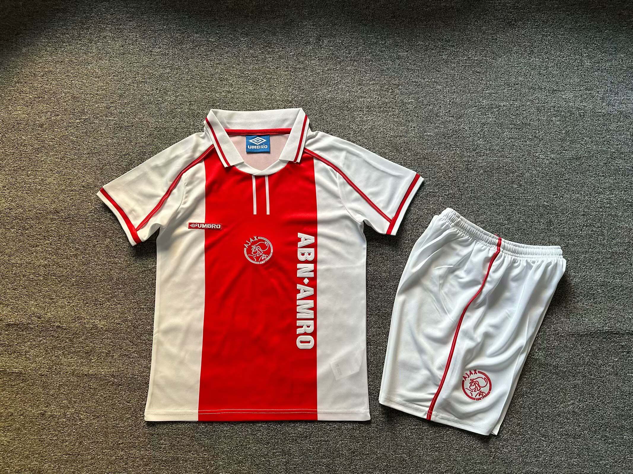 1998/1999 Retro Ajax Home Football Shirt Kids Size 1:1 Thai Quality