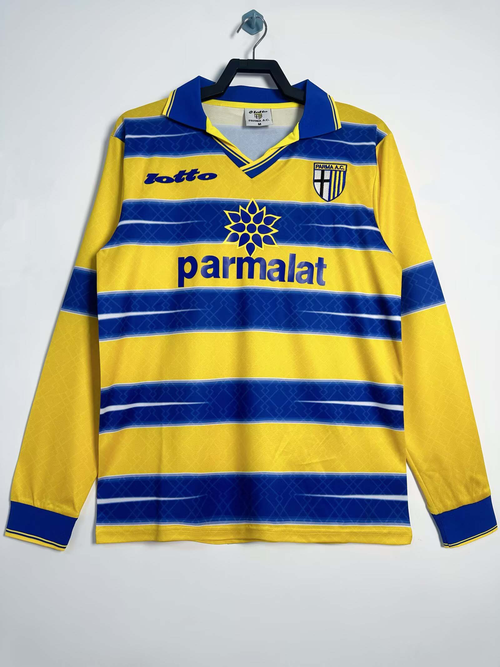 1998/1999 Retro Long Sleeve Parma Home Football Shirt 1:1 Thai Quality