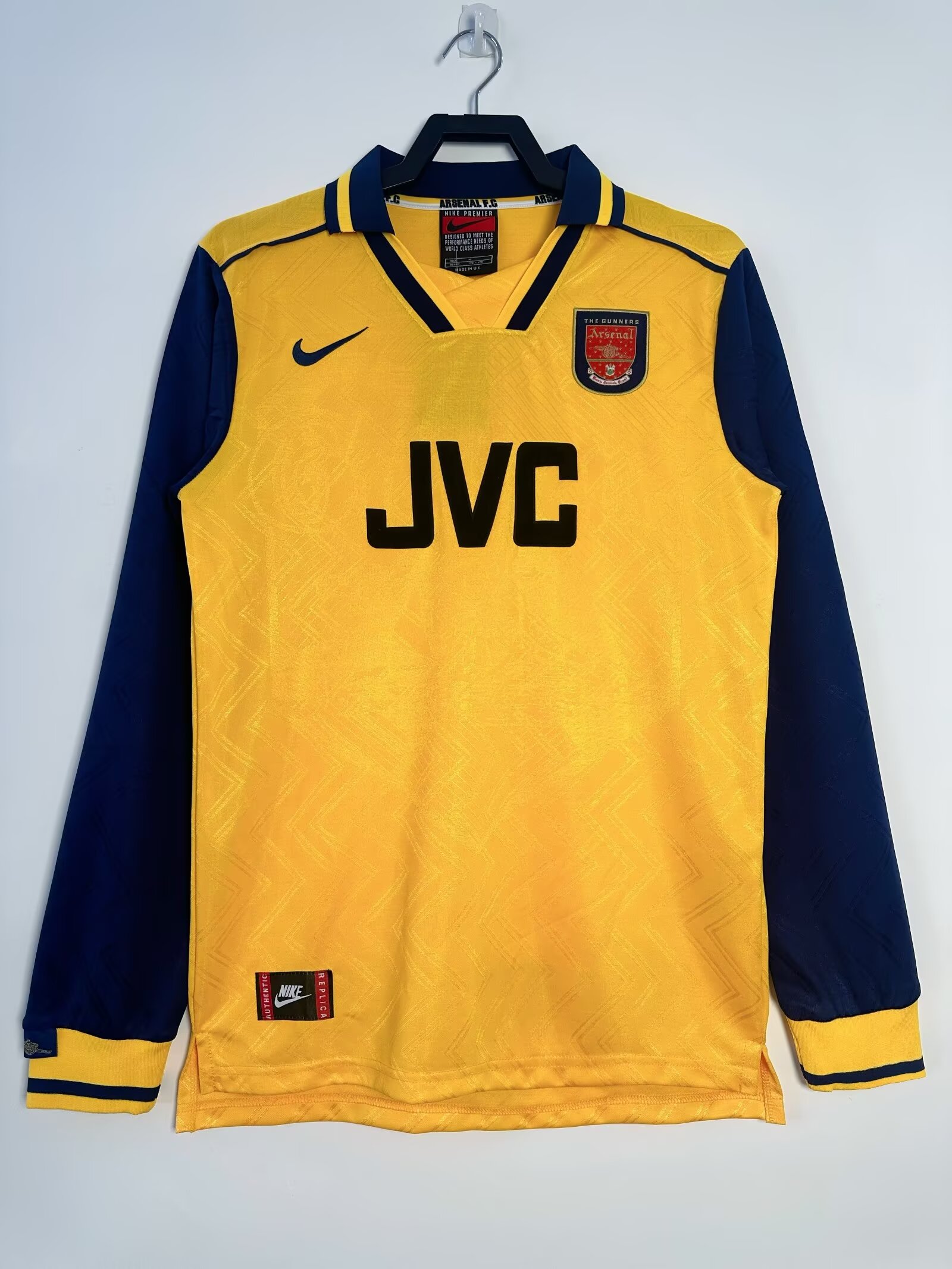 1996/1997 Retro Long Sleeve Arsenal Away Football Shirt 1:1 Thai Quality